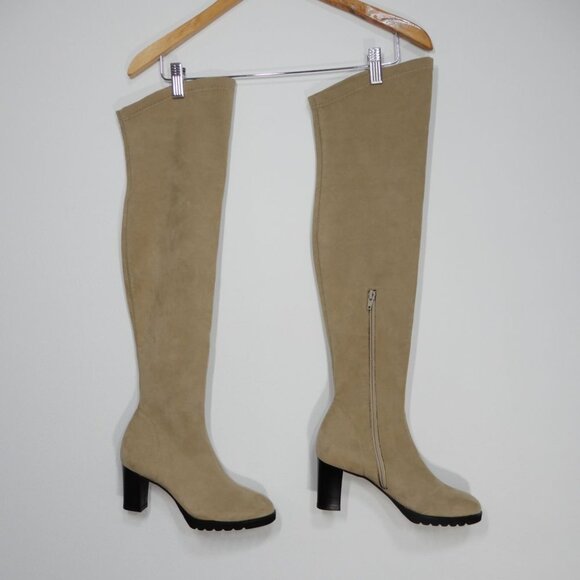 Share RON WHITE Fabia OTK BOOTS Size 6.5 Stretch Faux Suede Over the Knee NEW - Picture 2 of 10